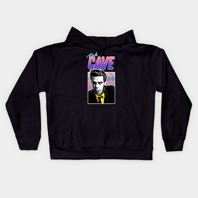 Nick Cave / Retro 80s Styled Design Kids Hoodie by DankFutura